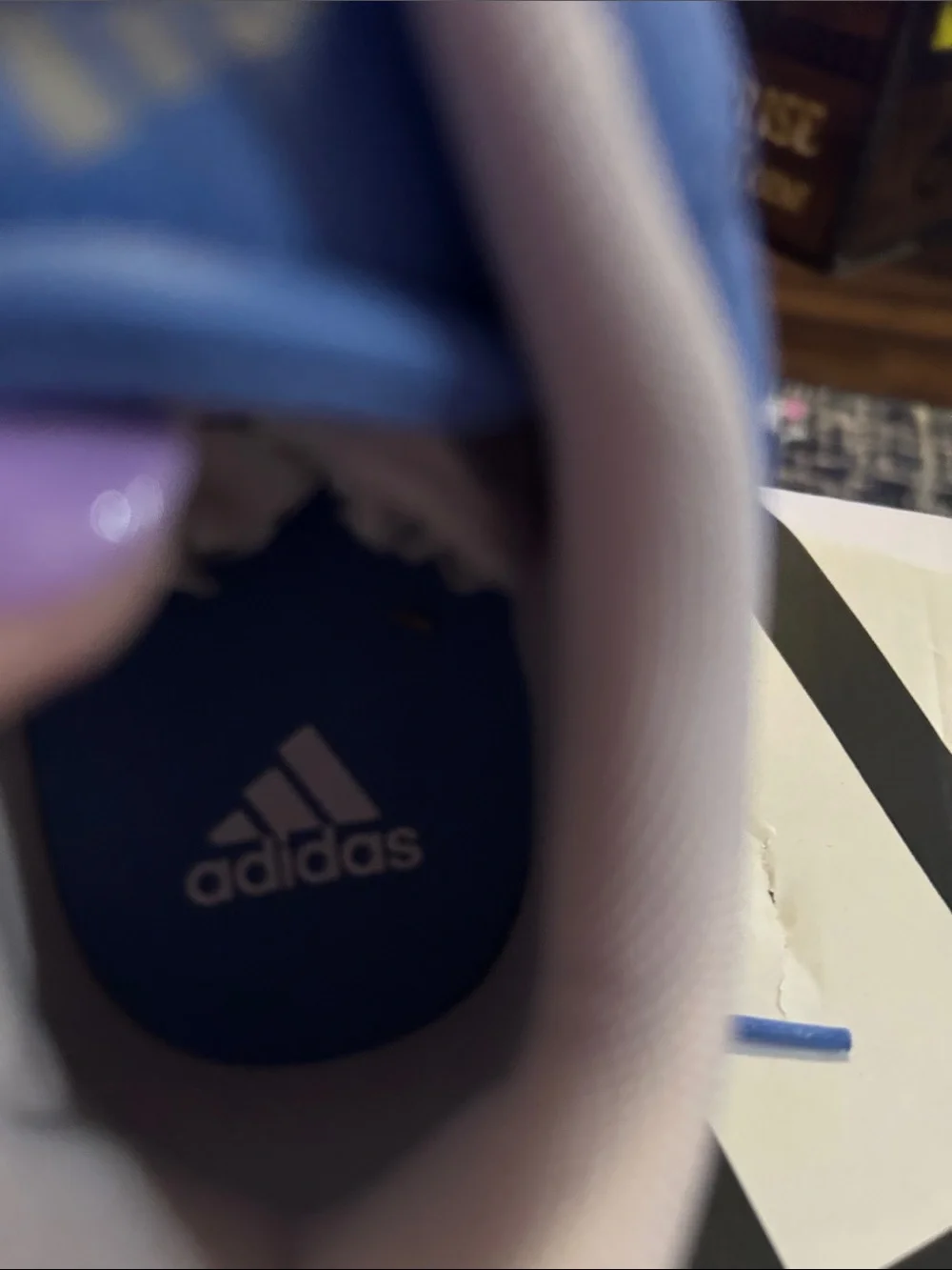 adidas Women’s Blue and Pink Suede Low-Top Sneaker